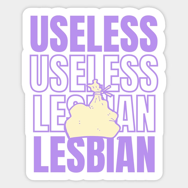 Useless lesbian pride Sticker by Tecnofa